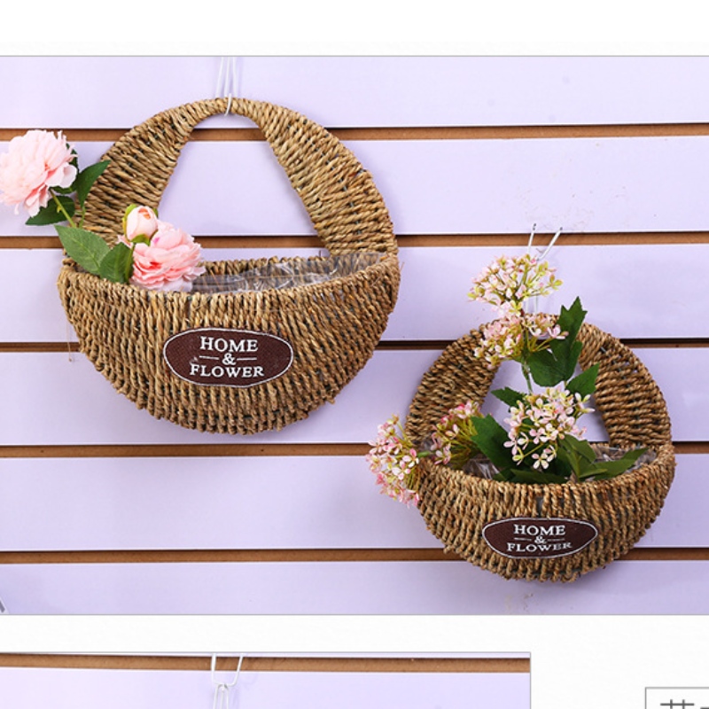 Sæt med 3 boligindretninger Seagrass Flower Basket